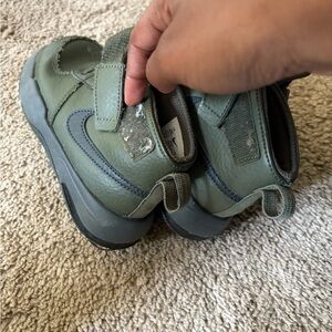 Nike Green and Gray Sneakers with Velcro Strap